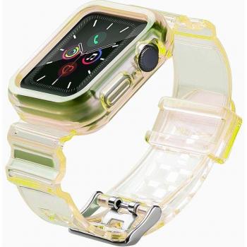 Apple Watch 44mm Silicone Brace‑Band Light Set – Yellow