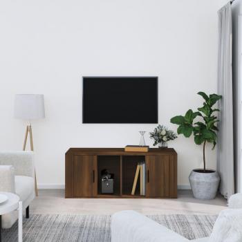 Structure TV Prolenta Premium – Bois d’ingénierie en chêne marron (100×35×40 cm)
