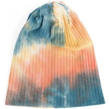 Gorro Acanalado Tie Dye Suave para Otoño