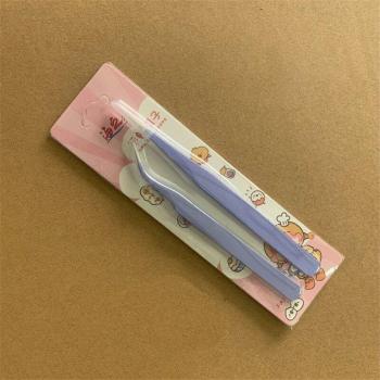 Curved and Straight Colored Tweezers for Makeup and Nail Art