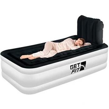 Get Fit Single Air Mattress with Electric Pump & Headboard