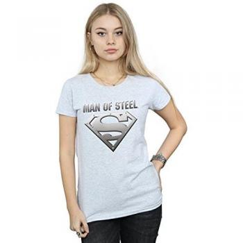 Katoenen T-Shirt voor Dames met Superman Man of Steel Schild