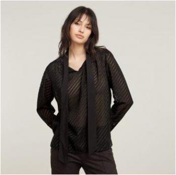 Camicia G-Star a Maniche Lunghe Lavalliere Nero XL