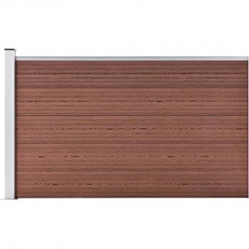 Pannello di Recinzione in WPC 175x105 cm Marrone