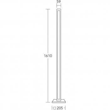 Karl K 161 cm Wood LED Floor Lamp – Adjustable Brightness