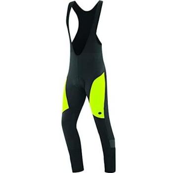 GONSO Montana Bib 2 Herren Fahrradhose, winddicht, wasserabweisend, hohe Wärmeisolation, Größe M, Neongelb