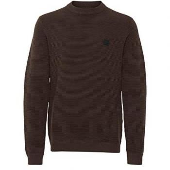 Solid Strickpullover 21106094 Braun Regular Fit Herren