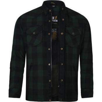 Premium Bores Camicia Moto Nero Verde L