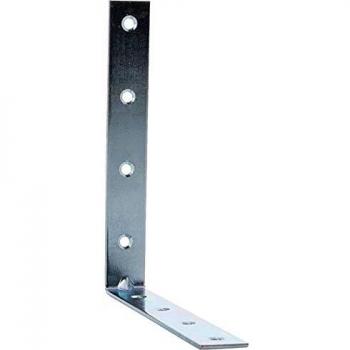 Merriway® 150mm Corner Brackets, Bright Zinc Plating, Pack of 10