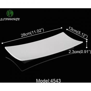 A5 White Melamine Sashimi Plate