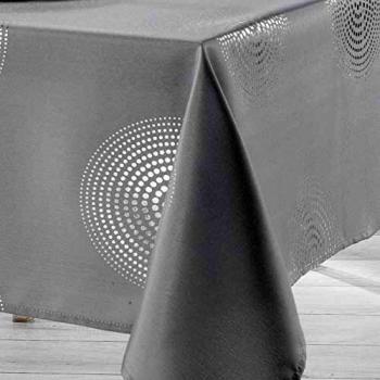Nappe Rectangle 150×300 cm Douceur d’Intérieur Atome Gris