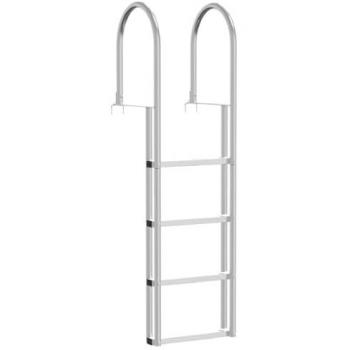 Aluminum Silver Dock Ladder, 4 Stages – 45×11.5×162 cm (VidaXL)