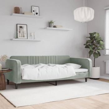 Torana – Plateforme de repos gris clair 90x190 cm, finition velours