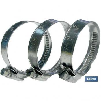 Abrazadera inoxidable A-2 9mm 20-32 100 unidades