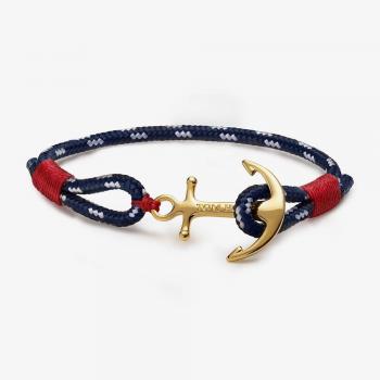 Tom Hope Bracciale 24K Atlantic One Metallo 21 cm Nylon