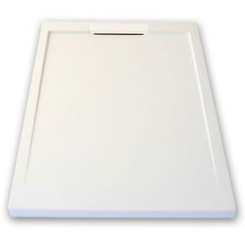 MIRLO Ultra flache Duschwanne Weiß 70x120cm
