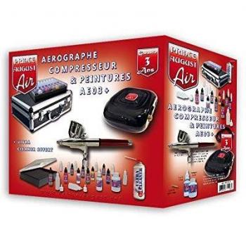 Kit Aérographe AE03 avec Compresseur et Nettoyant Ultra offert