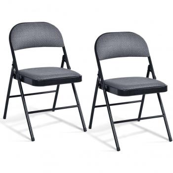 Costway Upholstered Folding Chairs (2-Pack)