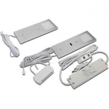 Hera Eco-Pad F LED Under-Cabinet Light Set of 2, 3000K Aluminum