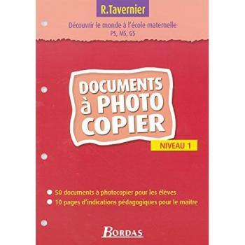 Reprofiches Niveau 1 Découverte du monde maternelle