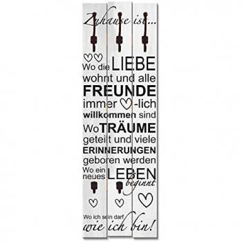 Garderobenleiste ARTLAND Wo die Liebe wohnt, teilmontiert