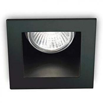 Indoor Square Recessed Downlight Black GU10