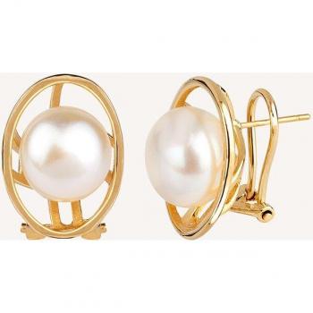 Boucles d'oreilles en or jaune 18Kt avec perle Vidal & Vidal G1956A
