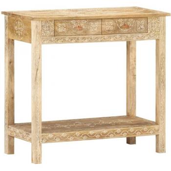 Table Console Artisanale en Bois de Manguier 80x35x74 cm
