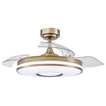 Ventilador DANI 48W 4800LM Cuero, 3 Aspas, 6 Vel, 91° – Control Remoto y Memoria