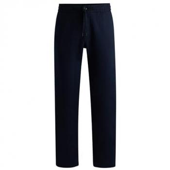 Pantaloni Boss Sanderson-l Tapered Fit Blu Scuro 48