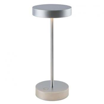 LUMISKY Lampe de table design Aluminium Chrome H25 cm Argent 9x25x9 cm