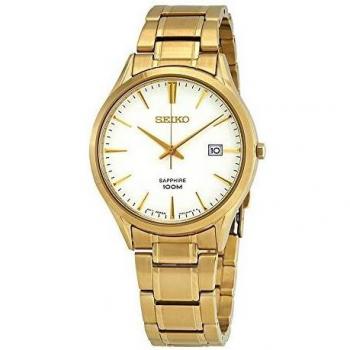 Seiko Neo Classic Orologio Uomo Al Quarzo con Cinturino in Acciaio INOX Placcato Modello SGEH72P1