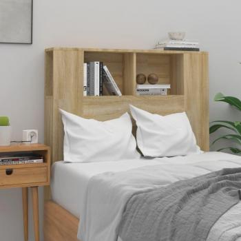 VidaXL Mueble cabecero color roble Sonoma 100x18,5x104,5 cm
