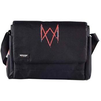 Watch Dogs One Size Messenger Bag – Black with Red Accents, MB606657WTD