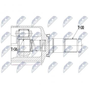 NTY Antriebswelle Gelenksatz NPW-RE-092