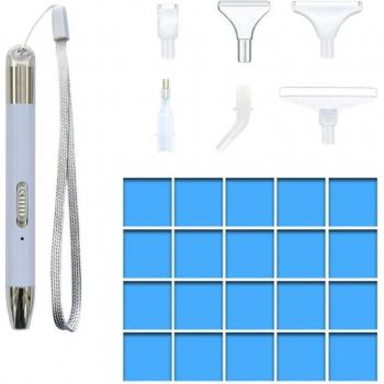 Taladro de Puntos LED para Pintura de Diamante con 2 Modos