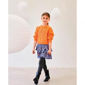Falda de niña con estampado de flores