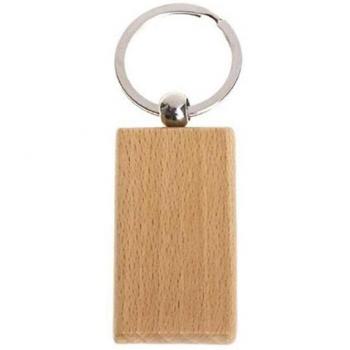 Juego de 60 llaveros de madera en blanco para grabado artesanal