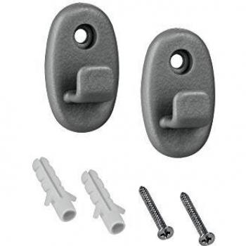 Ganchos de baño Metaltex, color Gris Metalizado