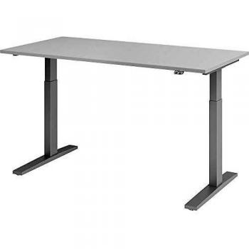 Kaiserkraft UPLINER-K-Schreibtisch elektrisch verstellbar, 160x80cm, lichtgrau