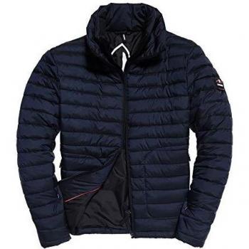 Superdry Uomo Giacca Sportiva Double Zip Fuji, Blu