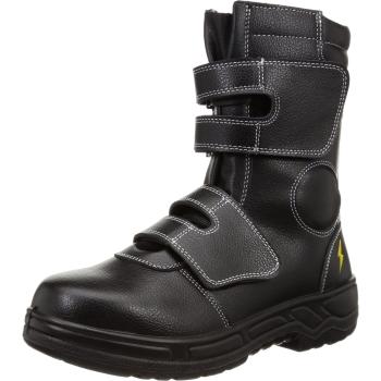 Black Heigi Palm Safety Boots – 25.5 cm, Steel Toecap, Electrostatic Oil‑Resistant, Velcro/Magic