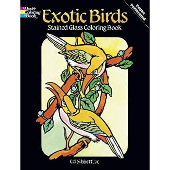Exotic Birds Stained Glass Coloring Book (Dover Nature Stained Glass Coloring Book)