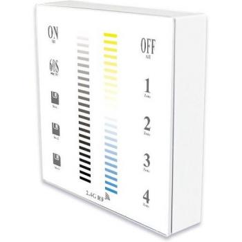 Contrôleur LED mural 2.4G avec verre tactile pour DC12V-24V RGB/RGBW