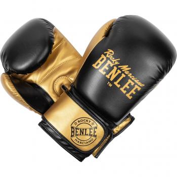 Benlee Carlos Boxhandschuhe aus Kunstleder Schwarz/Gold 6 oz