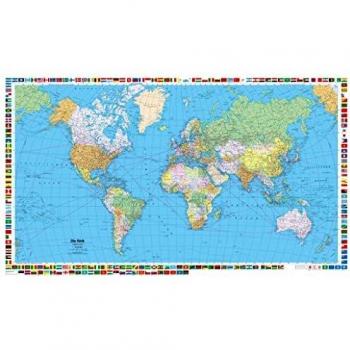 KÃMMERLY+FREY Plano-Weltkarte 87,5x51cm 325994033 politisch 1:50 Mio.