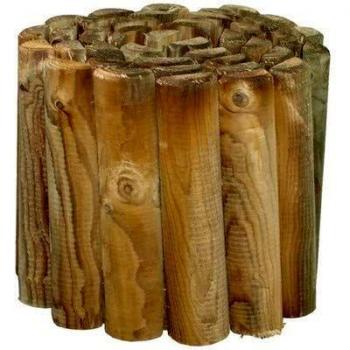 Bordura madera 6x20 (Alt.) cm. Longitud 2 metros. Bordo madera Flexible, Rollborder madera. Madera Tratada, Delimitador Jardin