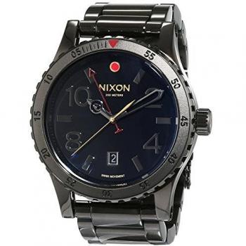 Nixon Diplomat SS All Black Polished Quarzuhrenmodell für Herren A2771883-00