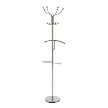 Perchero de Pie DKD Home Decor Plata Acero Madera de caucho