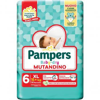 Pampers Baby Dry Pannolino Mutandina xl Small Pack 14 Pezzi